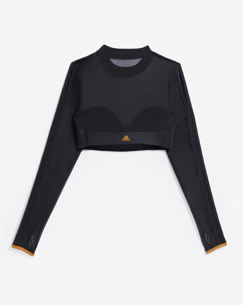 adidas IVY PARK Long Sleeve Mesh Crop Top GP4746 Black 2