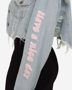 Smiley Face Bolt Pink Denim Jacket