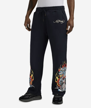 Tiger Flame Fleece Pants