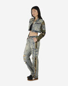 Cropped Denim Camo Sleeve Jacket