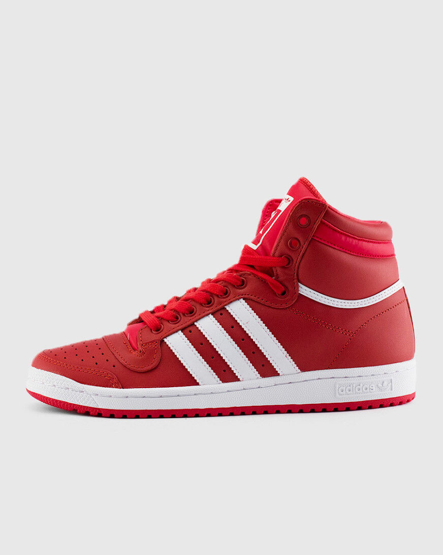 red and white adidas top ten