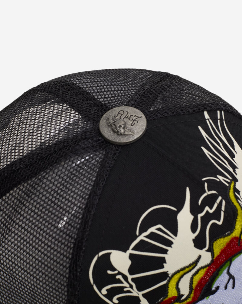 Ed Hardy Fire Skull Trucker Hat EHH001-33 Black 3