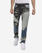 Decibel 5 Pkt Patchwork Pearl Rhinestone Jean DECWB487-IND Blue 1