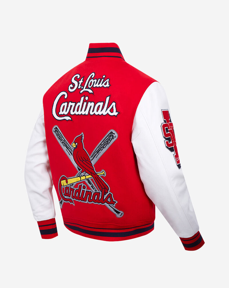 PRO STANDARD St. Louis Cardinals Mashup Rib Wool Varsity Jacket LSC6314671-RWM Red 3
