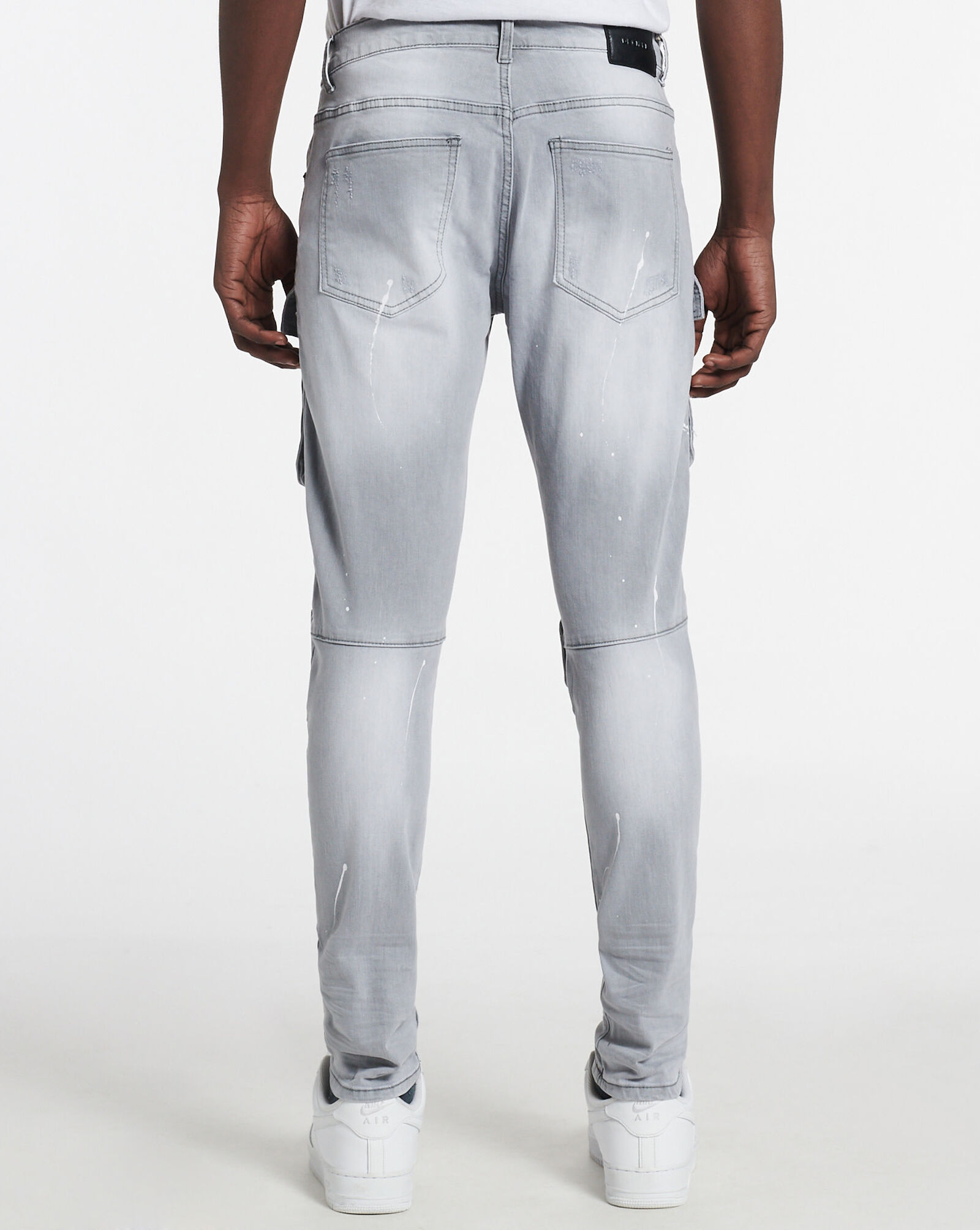 Shop Decibel Distressed Cargo Jeans PJ21060GRY grey SNIPES USA