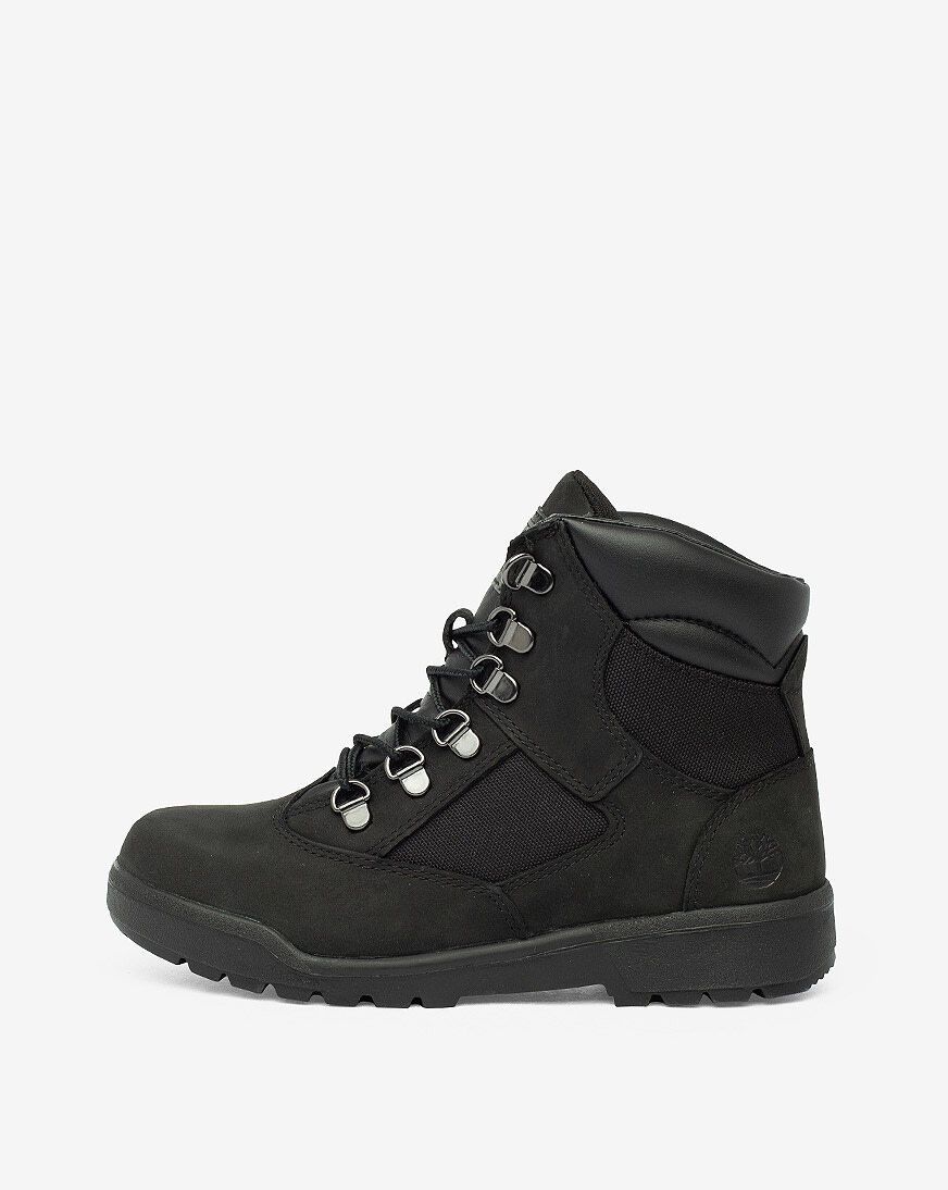 timberland 6 inch field boots black