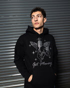 Hasta Muerte Get Money Rhinestone Hoodie HMANGLSTNEHD-BLK Black 4