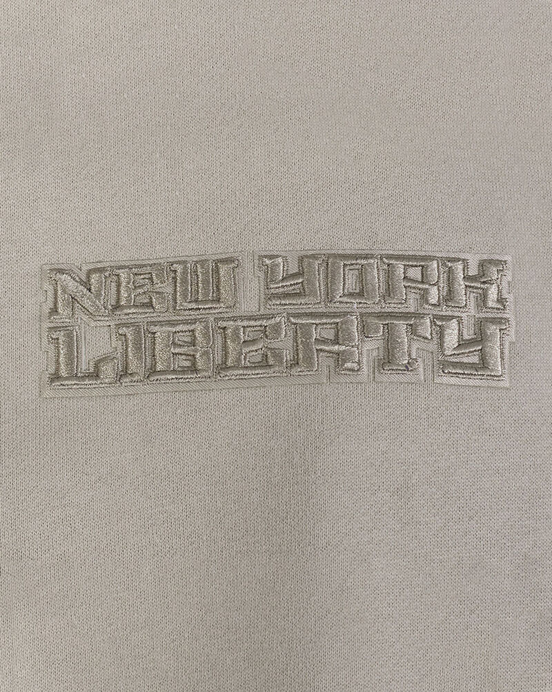 PRO STANDARD New York Liberty Neutral Drop Shoulder Fleece Pull Over Hoodie WNL570012-TAU Beige 4