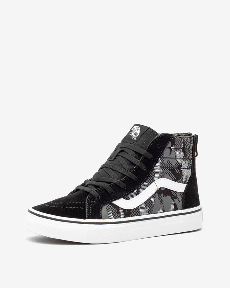 Vans Grade School Pattern Camo SK8-HI Zip VN0A4UI40GS Black 2