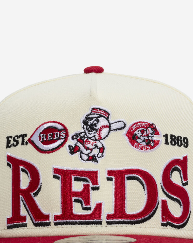 New Era 9Fifty Cincinnati Reds Tri Hit A-Frame Snapback Hat 60807835 cream 2