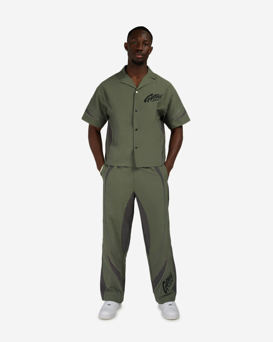 Shop GFTD LA Lotus Nylon Pants LOTUSPANT-GRN green | SNIPES USA