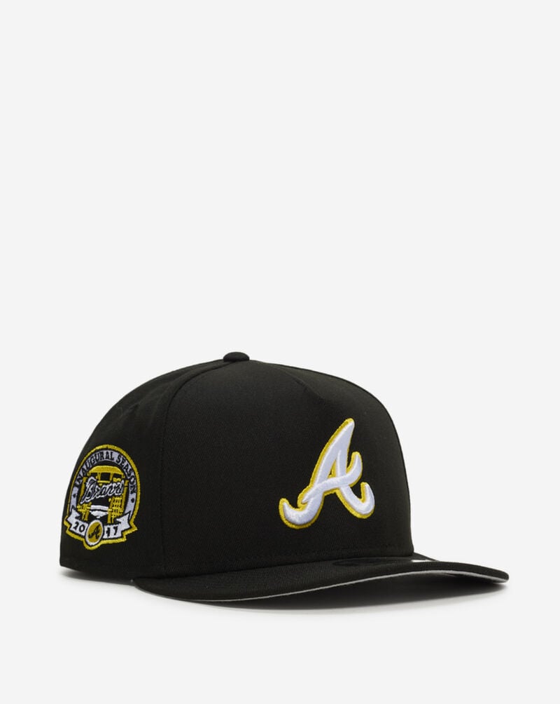 New Era 9Fifty Atlanta Braves A-Frame Snapback Hat 71075924 Black 1