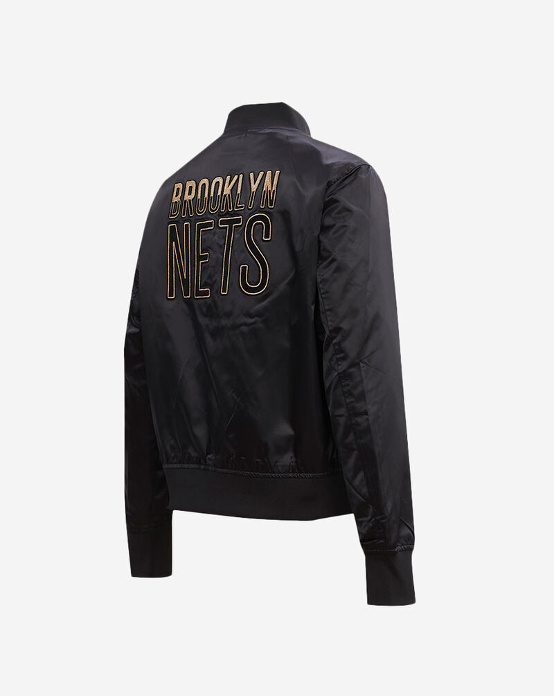 PRO STANDARD Brooklyn Nets Holiday Glam Satin Jacket BBNU59337-BLK Black 4
