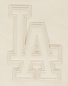 Los Angeles Dodgers Neutral Cropped Fleece Pullover Hoodie