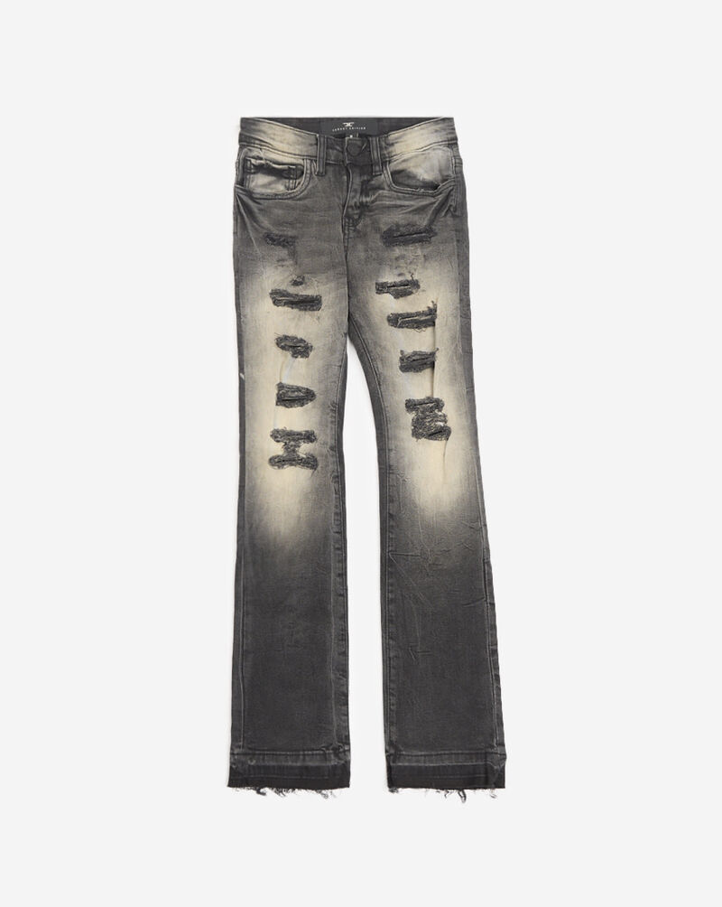 Jordan Craig Kids' Distressed Stacked Denim JTF200B-NAT Black 1