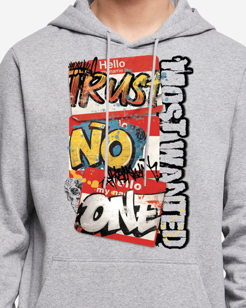 Mister Tee Trust No One Name Tag Hoodie MTUS601-00111 Grey 3