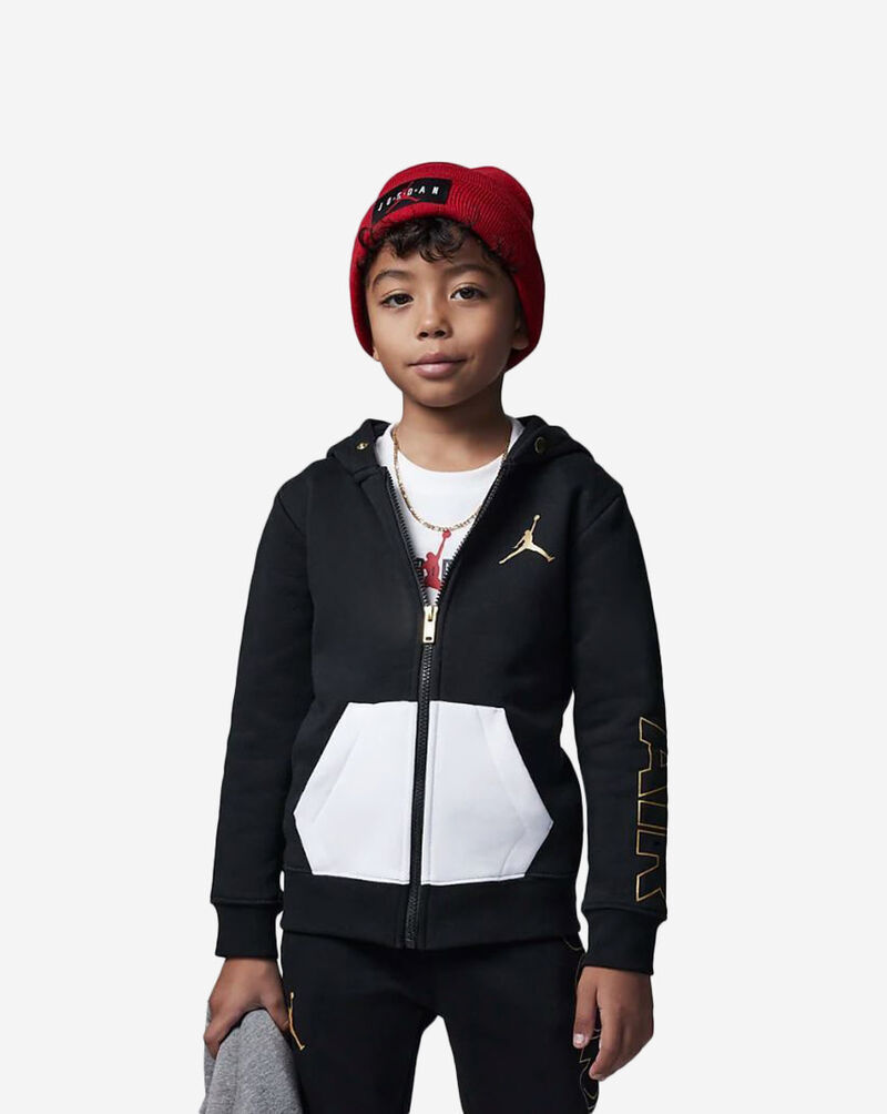 Shop Jordan Kids' Holiday Shine Air Fleece Hoodie 85C020-023 black ...