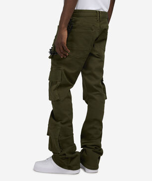Stacked Flare Twill Pants