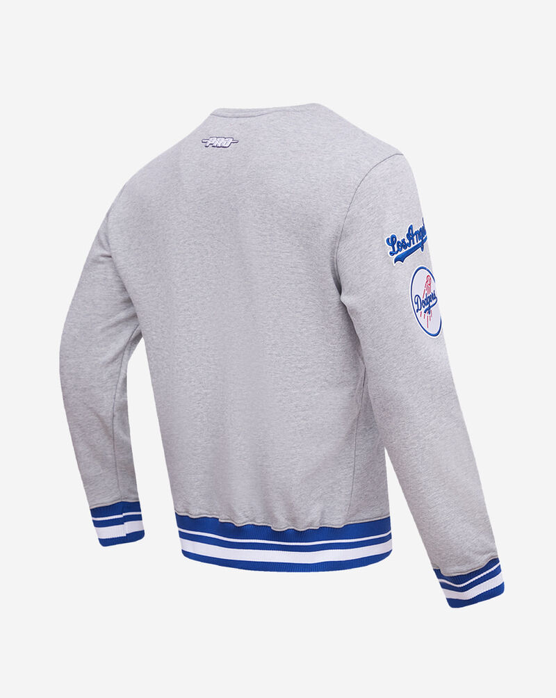 PRO STANDARD Los Angeles Dodgers Mashup Rib Crewneck  LLD533334-HDB Grey 3