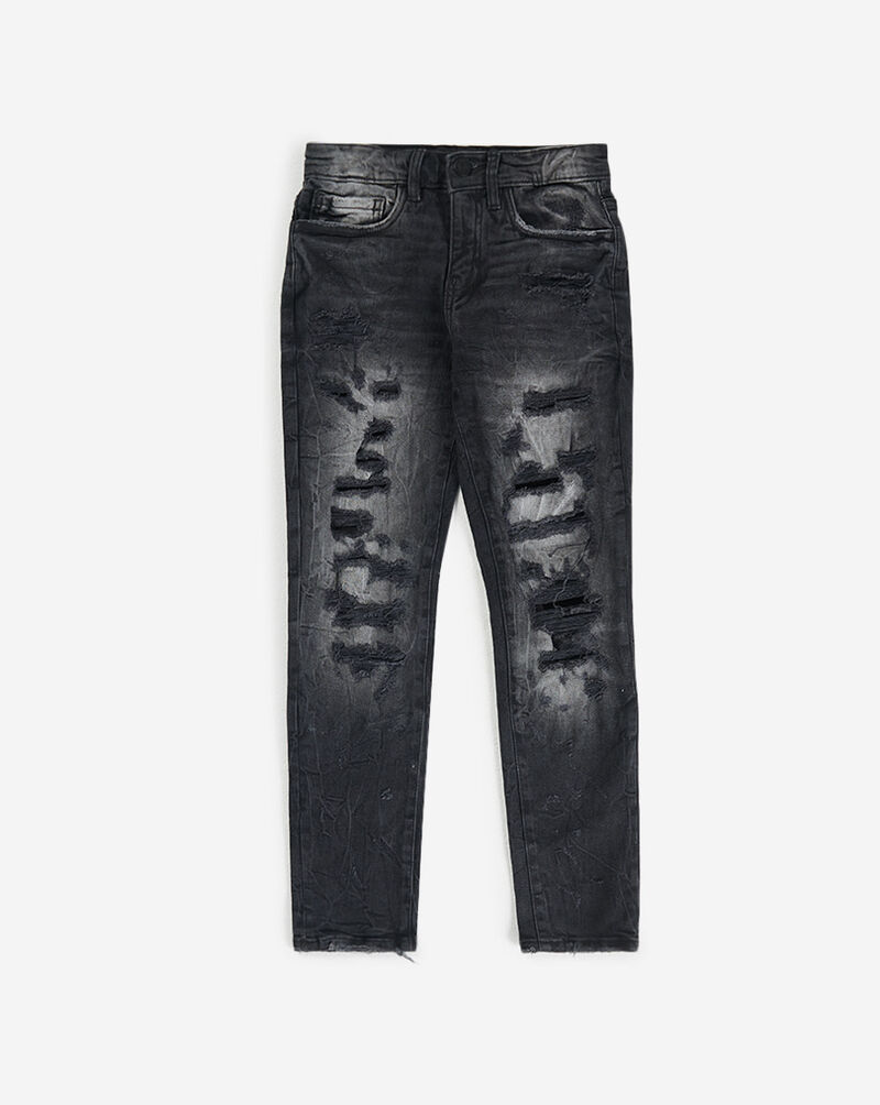 Jordan Craig Kids' Distressed Slim Fit Jeans (8-16) JS3308B-BLACKSHADOW Black 1
