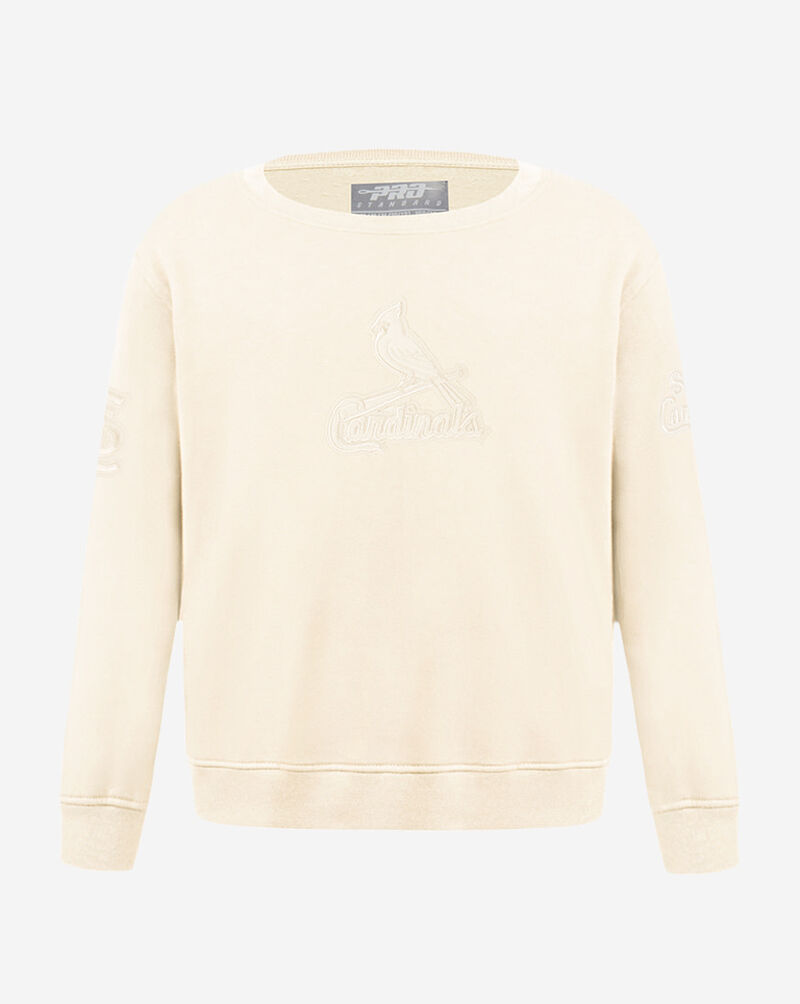 PRO STANDARD Big Boys' St. Louis Cardinals Neutral Fleece Crewneck LSCB5315017-EGG cream 1