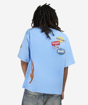 Multi Embroidery Patched Tee