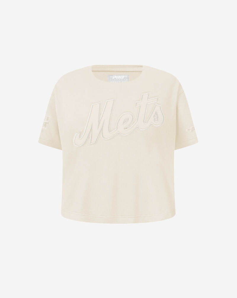 PRO STANDARD Big Girls' New York Mets Neutral Boxy Tee LNMBA314948-EGG cream 1