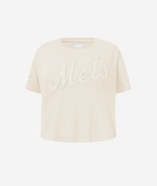 Big Girls' New York Mets Neutral Boxy Tee