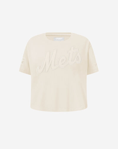 Big Girls' New York Mets Neutral Boxy Tee