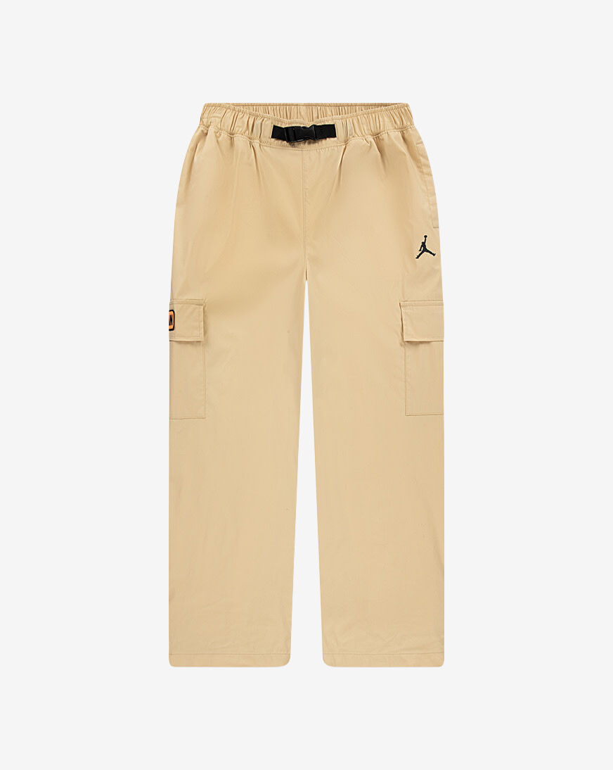 Shop Jordan Big Kids' Deep Dish Woven Pants 95F190-X21 beige