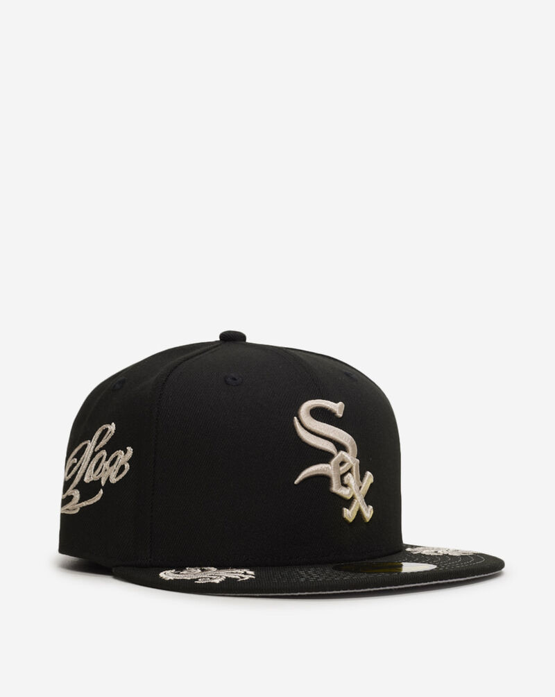 New Era 59Fifty Chicago White Sox Embroidery Wordmark Fitted Hat 60792431 Black 1