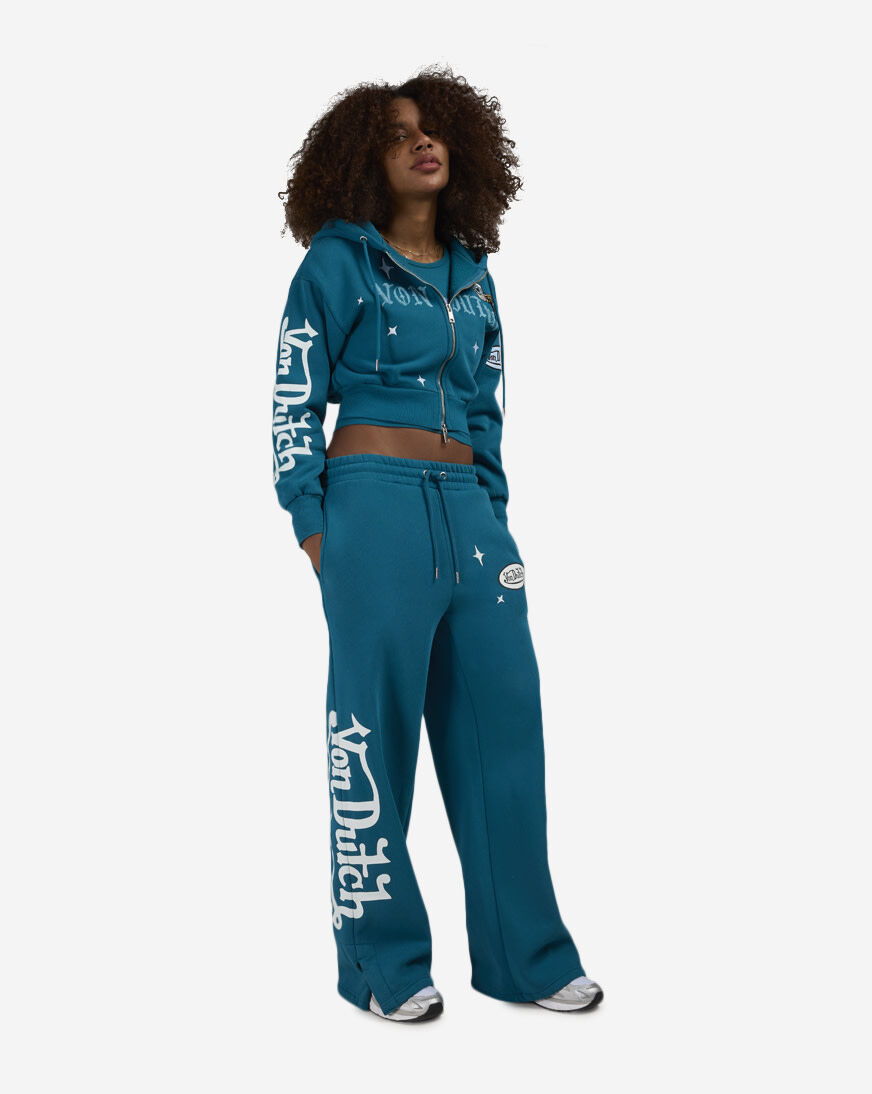 Shop Von Dutch HD Star Eyeball Full-Zip Hoodie 7VND2A7030SN blue