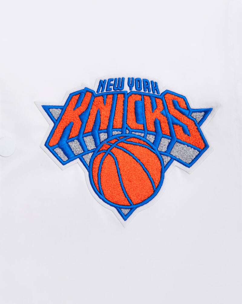 PRO STANDARD New York Knicks Mash Up Rib Satin Jacket BNK6515708-WRO White 4