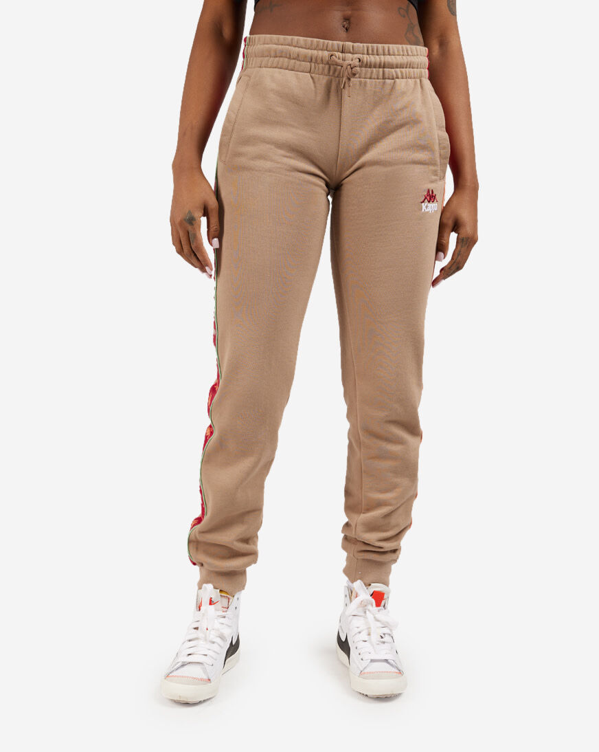 Shop Kappa 222 Jupiter Fleece Pant 381J8CW-A03 brown