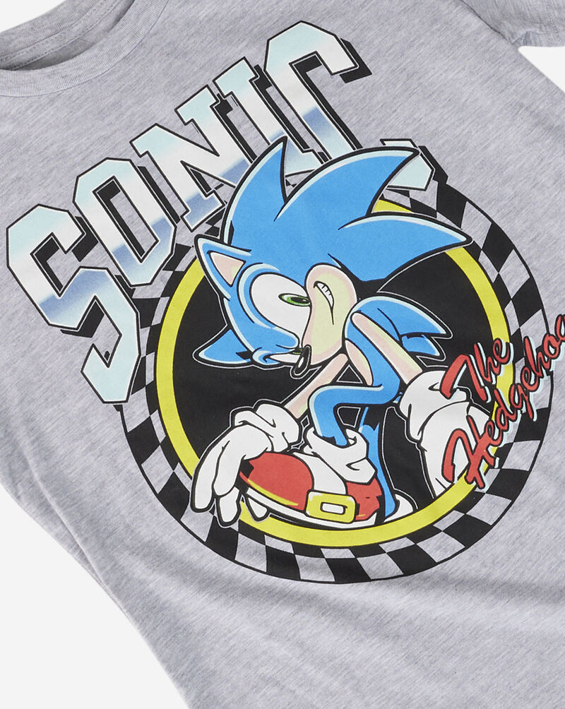 Graphic Tees Grade School Sonic Tee M6SB545-B-HGY Grey 2
