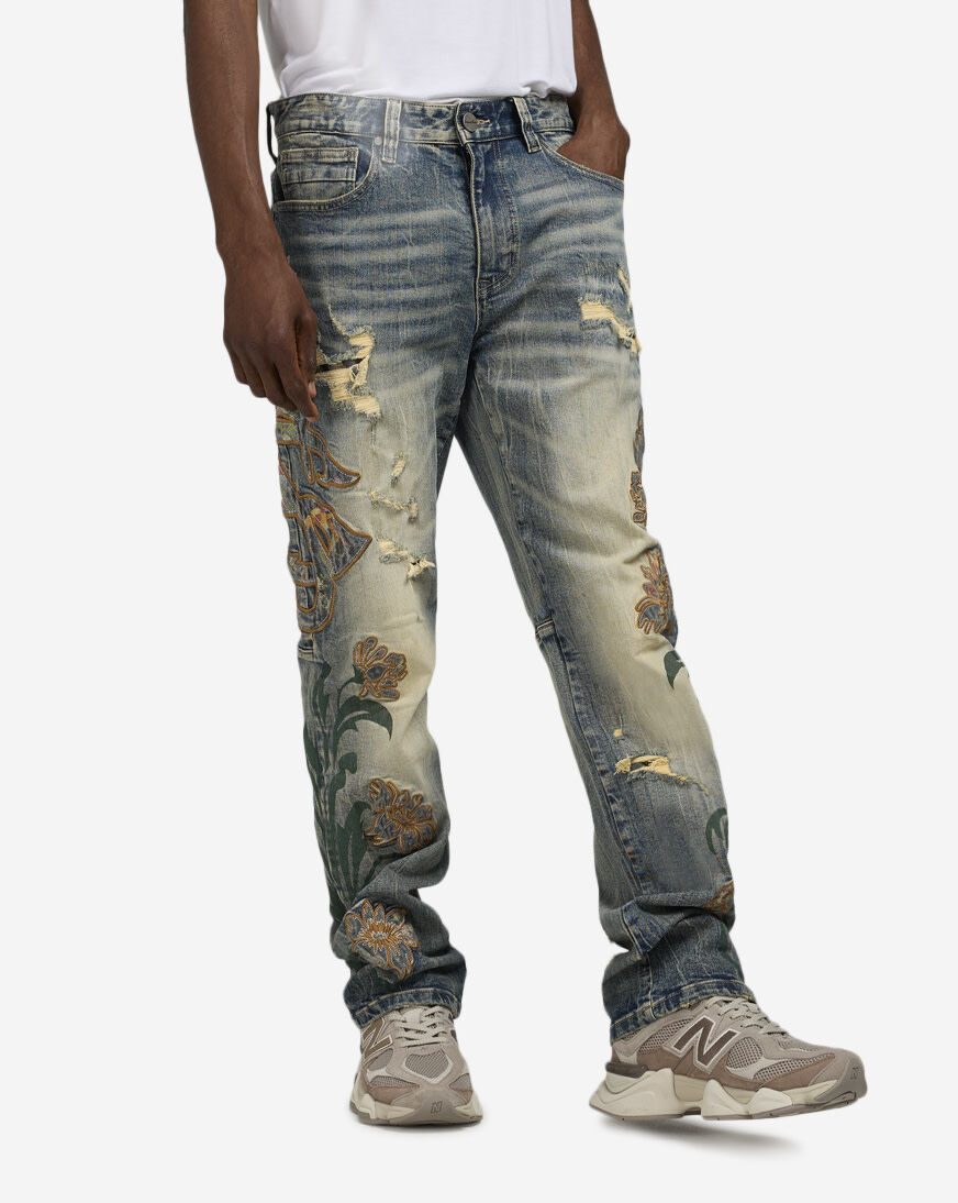 Shop Smoke Rise Tapestry Fidelis Jeans JP25513SN-BLU blue | SNIPES USA