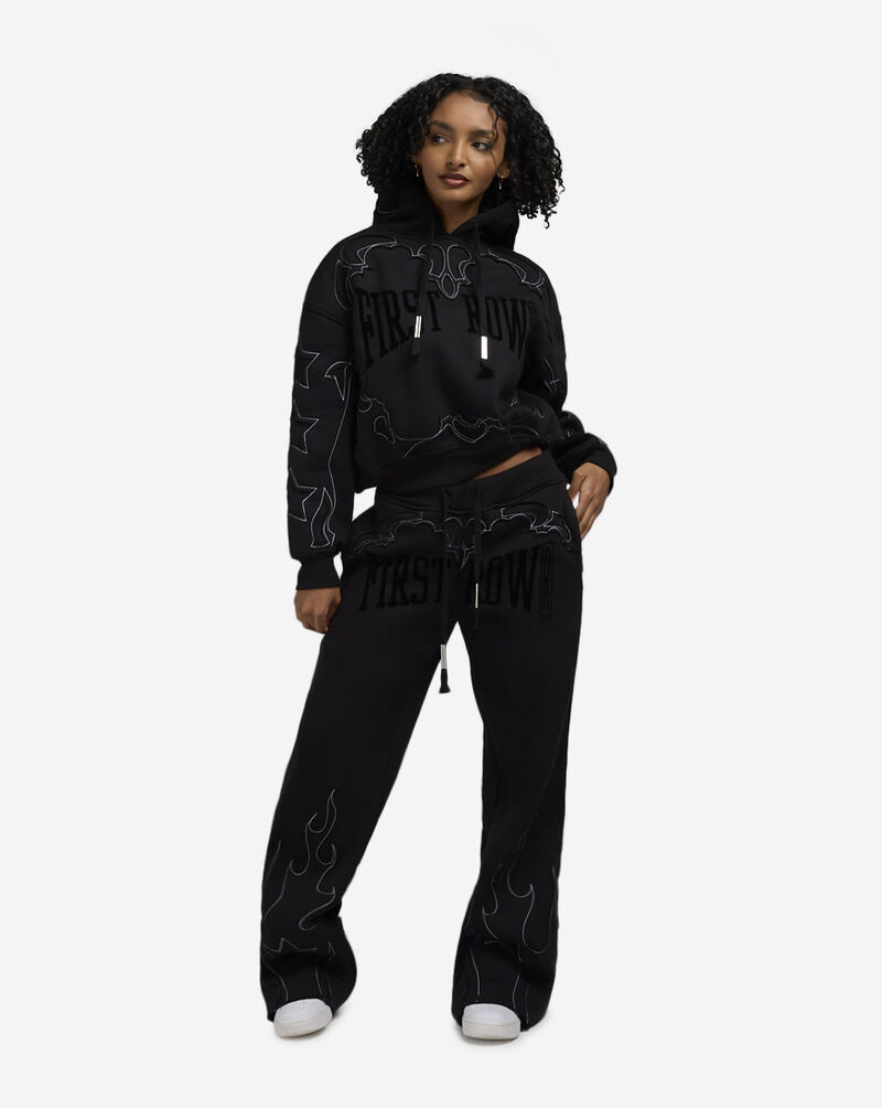 First Row Western Fleece Hoodie FRLF2478S-BLK Black 4