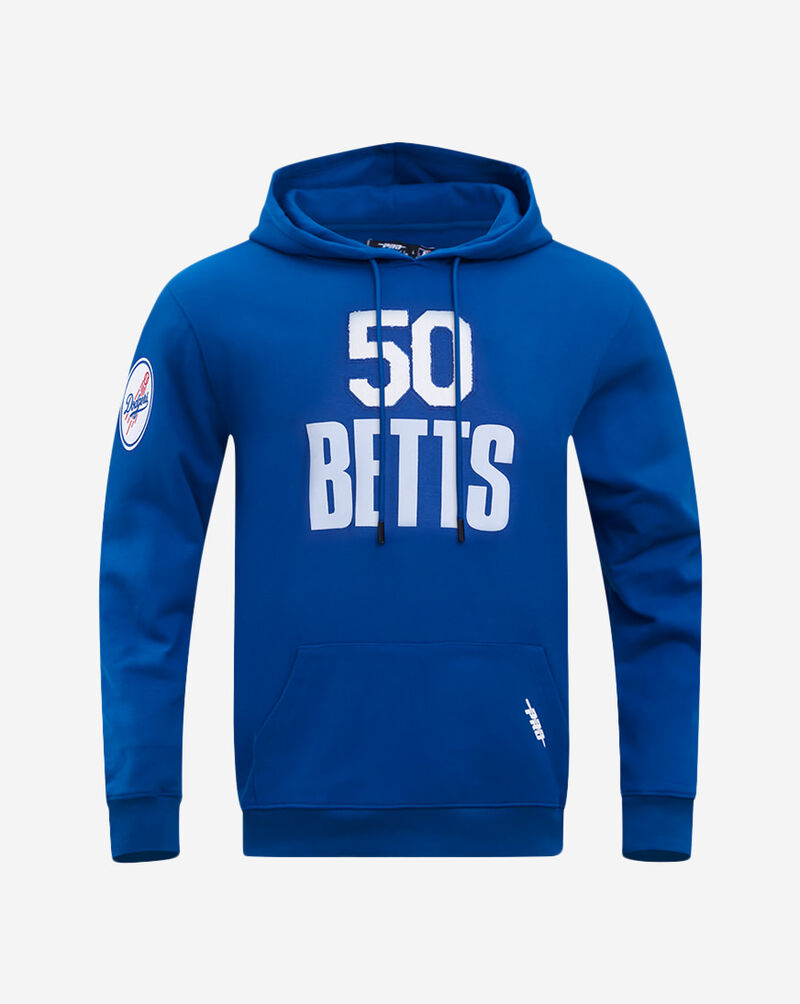 PRO STANDARD Los Angeles Dodgers Mookie Betts #50 Classic Double Knit Pull Over Hoodie LLD5315416-DBL Blue 1