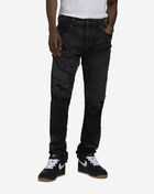 Decibel 5 Pkt Patchwork Pearl Rhinestone Jean DECWB488-BLK Black 1