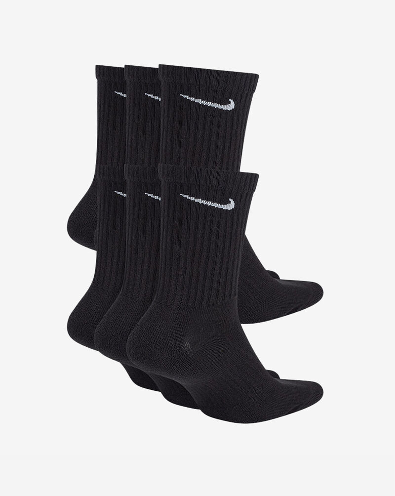 Nike 6Pk Everyday Cushioned Training Crew Socks SX7666-010 Black 2