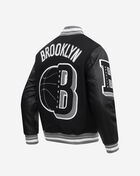 PRO STANDARD Brooklyn Nets Mash Up Rib Wool Varsity Jacket BBN6515681-BGY Black 3