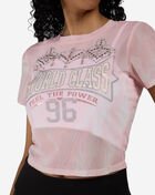 Smoke Rise Rhinestone Mesh Tee RKT26S403SN-BABYPINK Pink 3