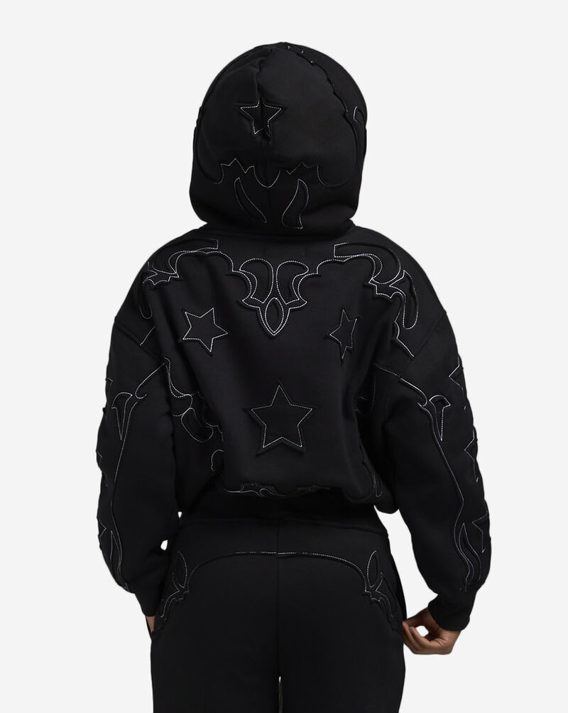 First Row Western Fleece Hoodie FRLF2478S-BLK Black 2