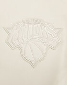 New York Knicks Neutral Drop Shoulder Fleece Pull Over Hoodie