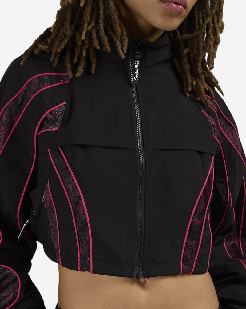 Smoke Rise Mesh Insert Woven Track Jacket RWW26S416SN-FUCHSIAROSE Black 3