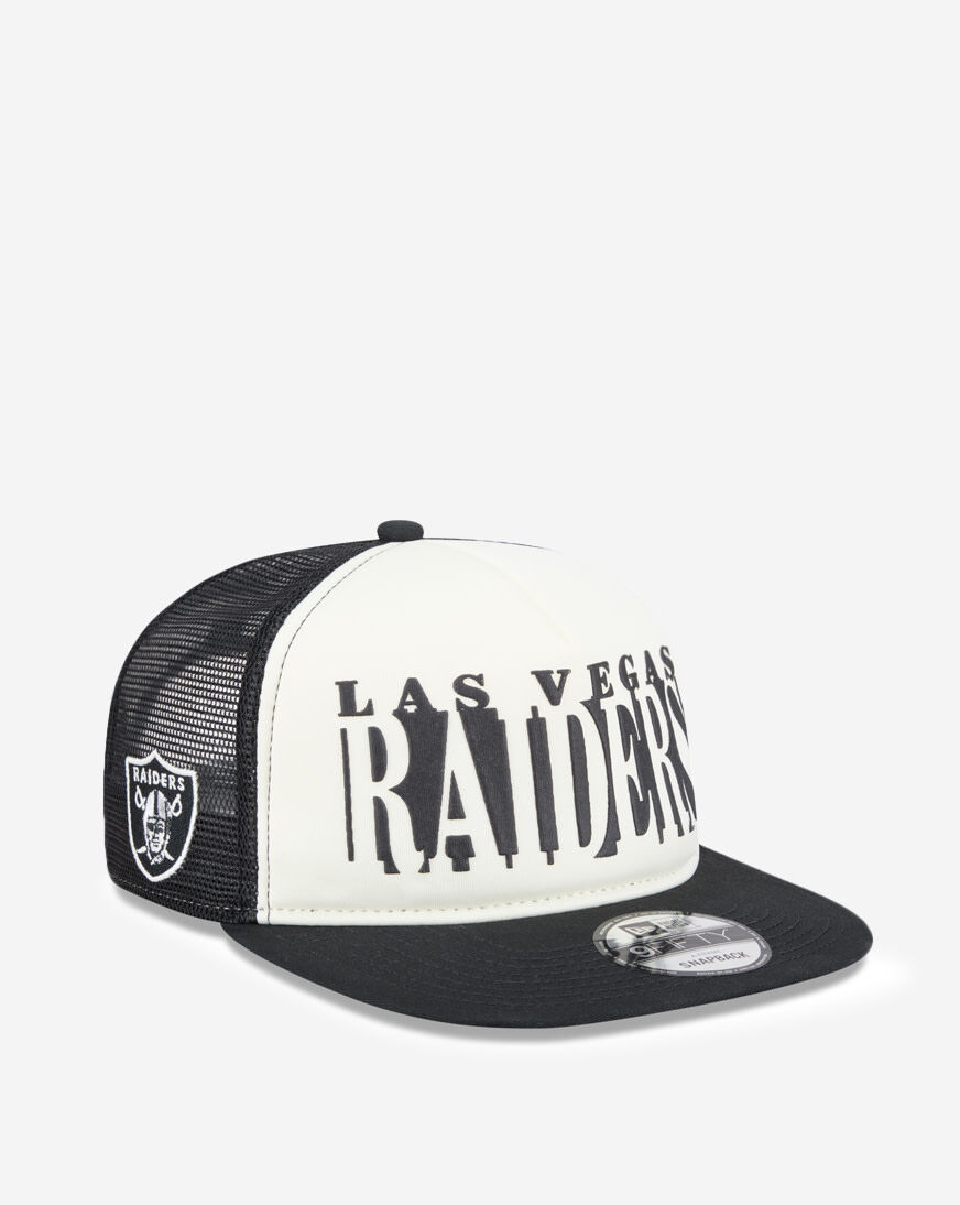 Shop New Era 9Fifty Las Vegas Raiders A-Frame Cut Out Snapback Hat