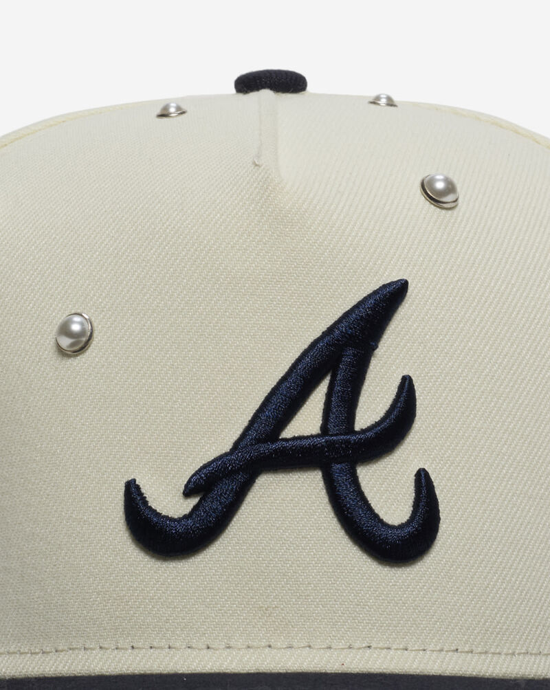 New Era 9Fifty Atlanta Braves Pearls A-Frame Snapback Hat 60942307 cream 2