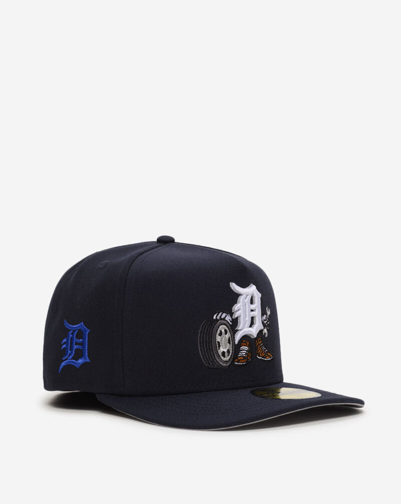 New Era 59Fifty Detroit Tigers Cartoon A-Frame Fitted Hat  60693554 Blue 1