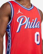 Nike Tyrese Maxey Philadelphia 76ers Statement Edition Dri-FIT Swingman Jersey DO9539-662 Red 3