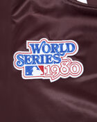 PRO STANDARD Philadelphia Phillies Retro Mash Up Rib Satin Jacket LPHU34515-WNE Red 4